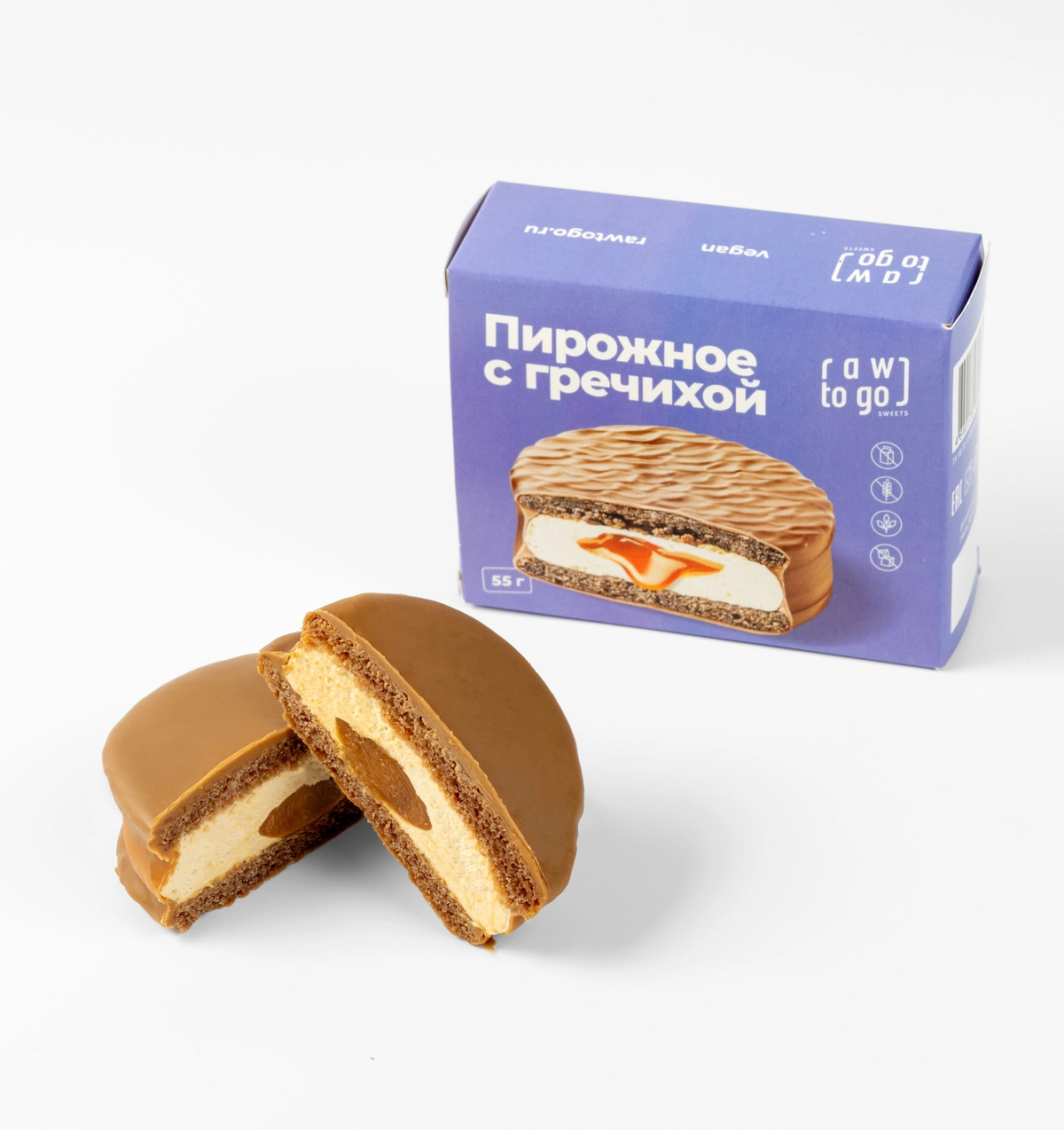 Товар Sweet бисквит гречишный с суфле и карамелью